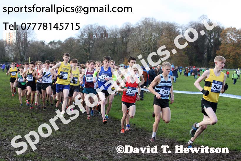 Mens under-17s  2017 British Athletics Liverpool Cross Challenge, Sefton Park, Liverpool. Photo:  David T. Hewitson/Sports for All Pics